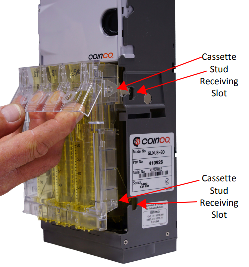 How to check the rear chute on the coin changer