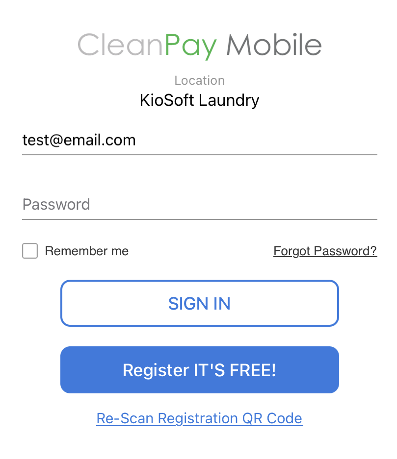 cleanpay mobile login